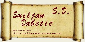 Smiljan Dabetić vizit kartica